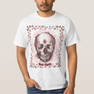 Camiseta Cráneo de estallido rojo