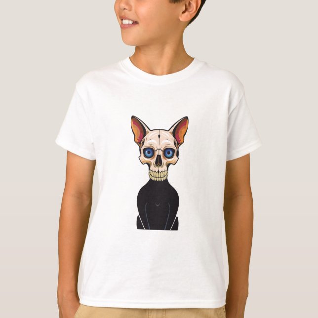 Camiseta cráneo de gato (Anverso)