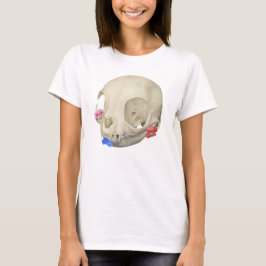 Camiseta Cráneo De Gato Con Flora