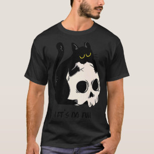 Camiseta Cráneo de gato negro lindo deja hacer mal Kitte má
