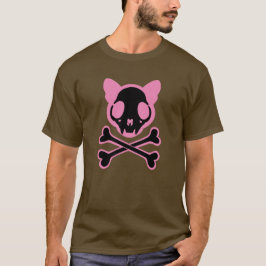 Camiseta Cráneo de gato y cruces de personalizable