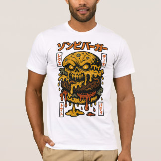 Camiseta Cráneo de hamburguesa Zombie - Crepemente divertid