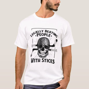 Camiseta Craneo de Hielo Divertido Golpeando Legamente a la