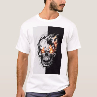 Camiseta Cráneo de inflamación - Diseño gótico