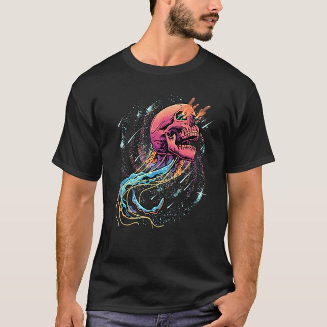 Camiseta Cráneo de Jellyfish Beautiful Jelly Fish Skeleton  (Anverso)