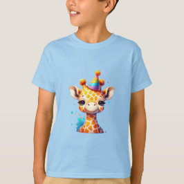 Camiseta Cráneo de jirafa bebé con sombrero de fiesta cumpl