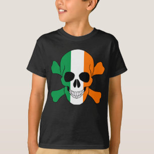Camiseta Cráneo De La Bandera De Irlanda Y Camisas De Los C