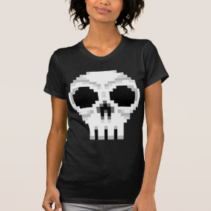 Camiseta Cráneo de la muerte de Videojuego - Arte Pixel