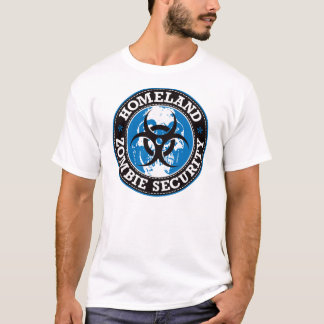 Camiseta Cráneo de la seguridad del zombi de la patria -