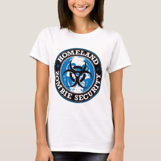 Camiseta Cráneo de la seguridad del zombi de la patria -