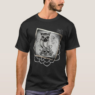 Camiseta Cráneo de Lemur con flores de yoga WRYD Material g