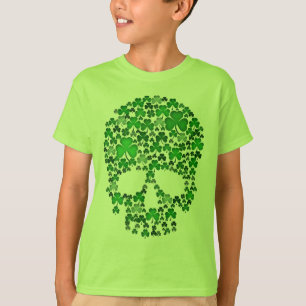 Camiseta Cráneo de los tréboles del día del St Patricks