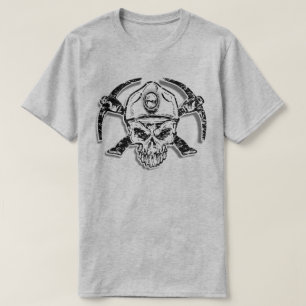 CAMISETA CRÁNEO DE MINERO DE CARBÓN ANGUSTIADO