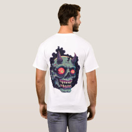 Camiseta Cráneo de Monstruo al Estilo de Cómic Retro