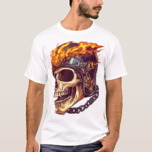 Camiseta Cráneo de Motociclista Segador