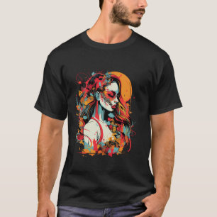 Camiseta cráneo de muerte ilustracion Gótico Shadowy Worlds