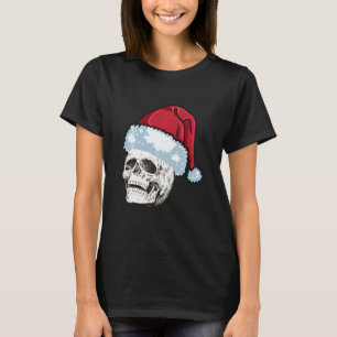 Camiseta Cráneo de Navidad con rock´n Roll
