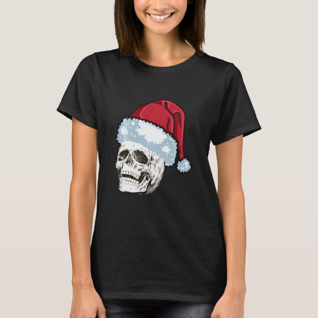 Camiseta Cráneo de Navidad con rock´n Roll (Anverso)