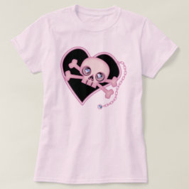 Camiseta Cráneo de neón rosado