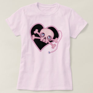 Camiseta Cráneo de neón rosado