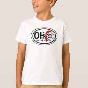 Camiseta Cráneo de OBX y Crossbone Bancos exteriores pirata