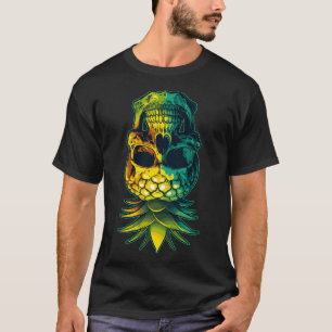 Camiseta Cráneo de piña de piña divertida al revés de Pinea