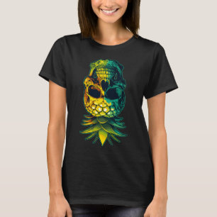 Camiseta Cráneo de piña de piña divertida al revés de Pinea
