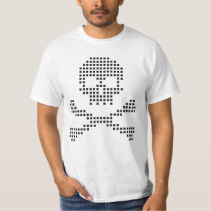 Camiseta Cráneo de píxeles con huesos cruzados