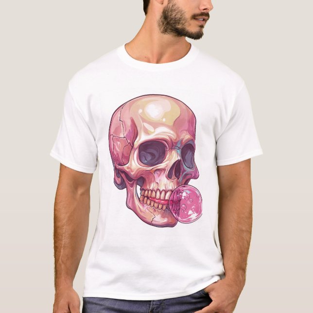 Camiseta Cráneo de problema de burbujas � Esqueleto de chic (Anverso)