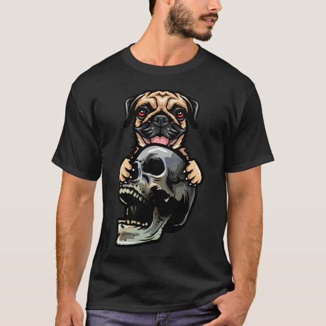 Camiseta Cráneo de Pug (Anverso)