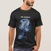 Cráneo de rayos X floral Nombre de médico Arte méd