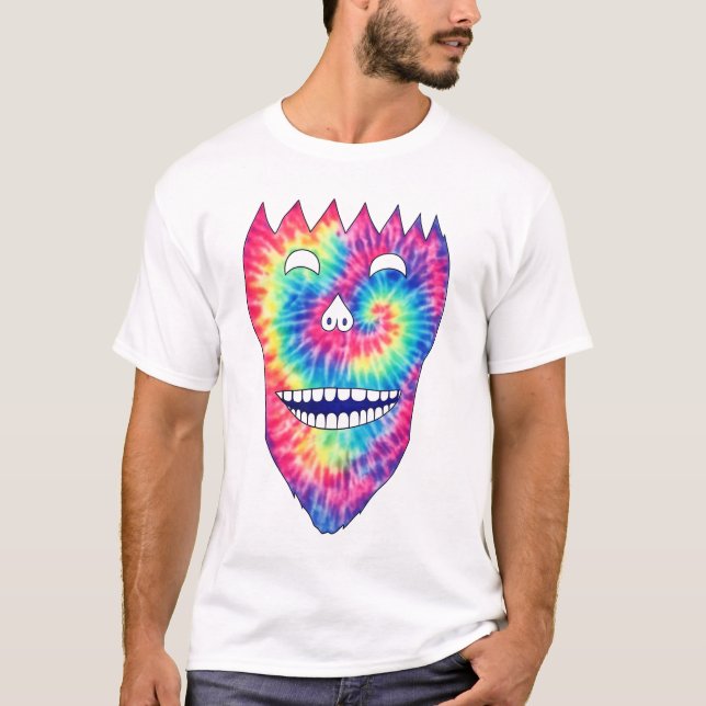 Camiseta Cráneo de sonrisa con Tie-Dye (Anverso)