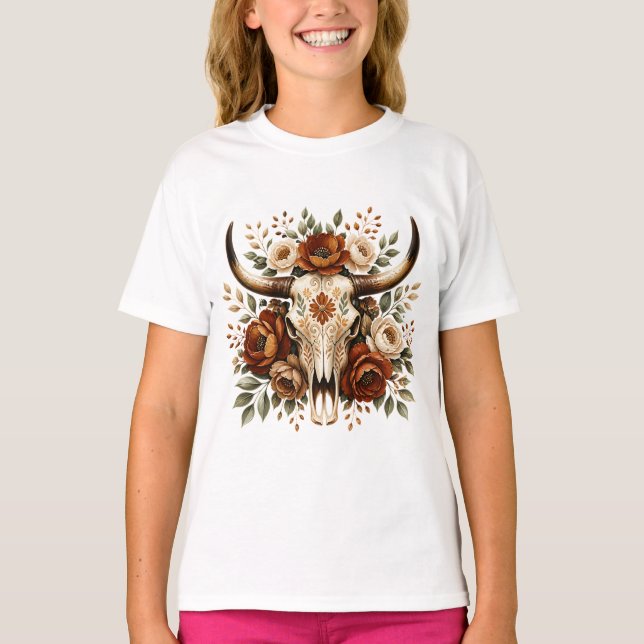 Camiseta Craneo de toro occidental (Anverso)