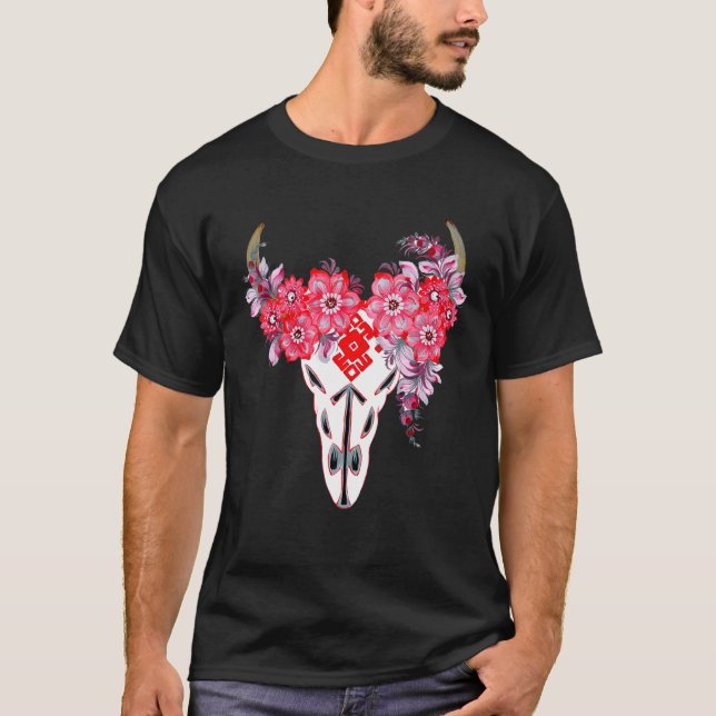 Camiseta Cráneo de una vaca (Anverso)