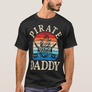 Camiseta Cráneo de Vintage con espadas Feliz Pirata Day Pir