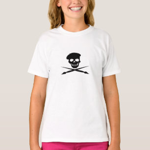 Camiseta Cráneo del artista y brochas cruzadas