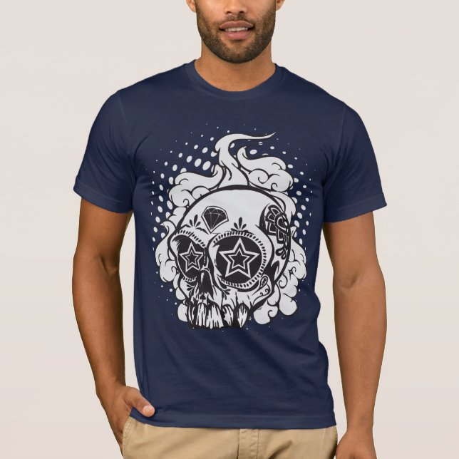 Camiseta Cráneo del azúcar que fuma (Anverso)