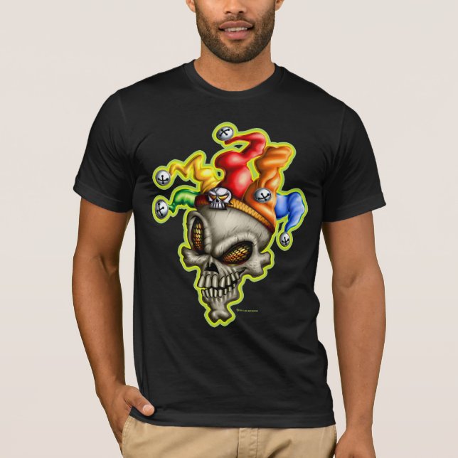 Camiseta Cráneo del bufón (oscuro) (Anverso)