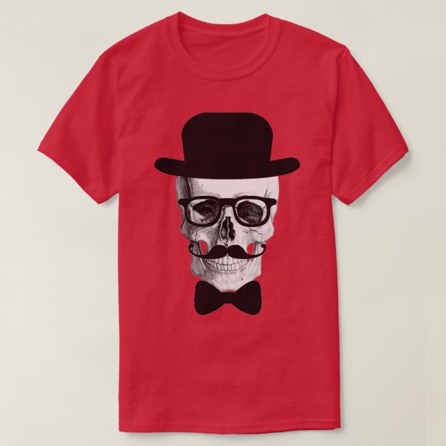 Camiseta cráneo del gorra 1 (Diseño del anverso)