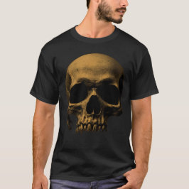 Camiseta Cráneo del Gótico Dorado