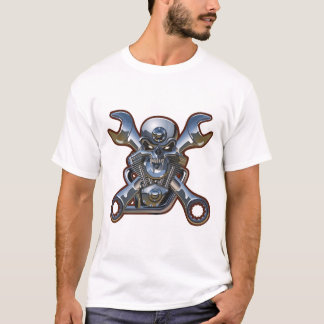 Camiseta cráneo del motorista