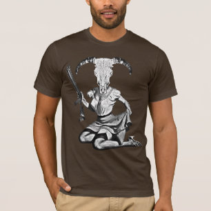 Camiseta cráneo del perno-para arriba de los años 70