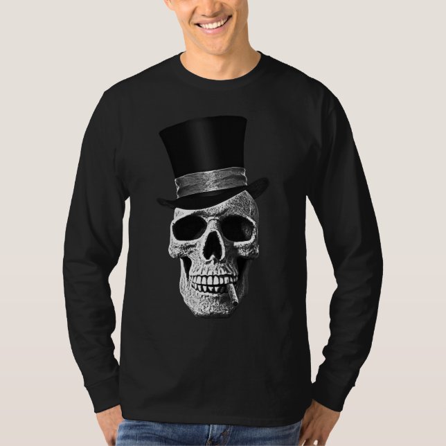 Camiseta Cráneo del sombrero de copa (Anverso)