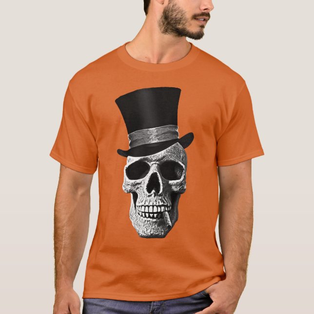 Camiseta Cráneo del sombrero de copa (Anverso)