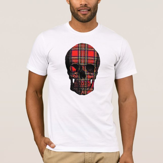 Camiseta Cráneo del tartán (Anverso)
