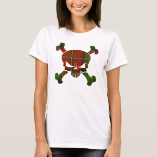 Camiseta Cráneo del tartán de Boyd ninguna bandera