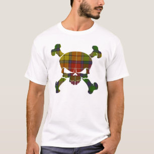 Camiseta Cráneo del tartán de Buchanan ninguna bandera