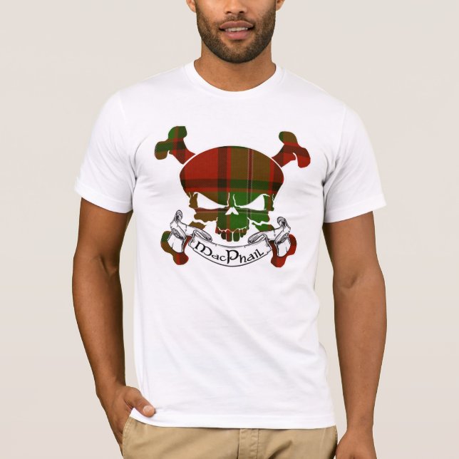 Camiseta Cráneo del tartán de MacPhail (Anverso)