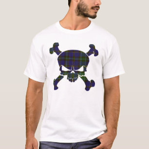 Camiseta Cráneo del tartán del vertedero ninguna bandera