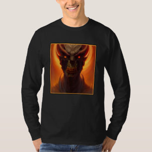 Camiseta Cráneo Demoniaco Aterrador Pesadilla de Terror Úni